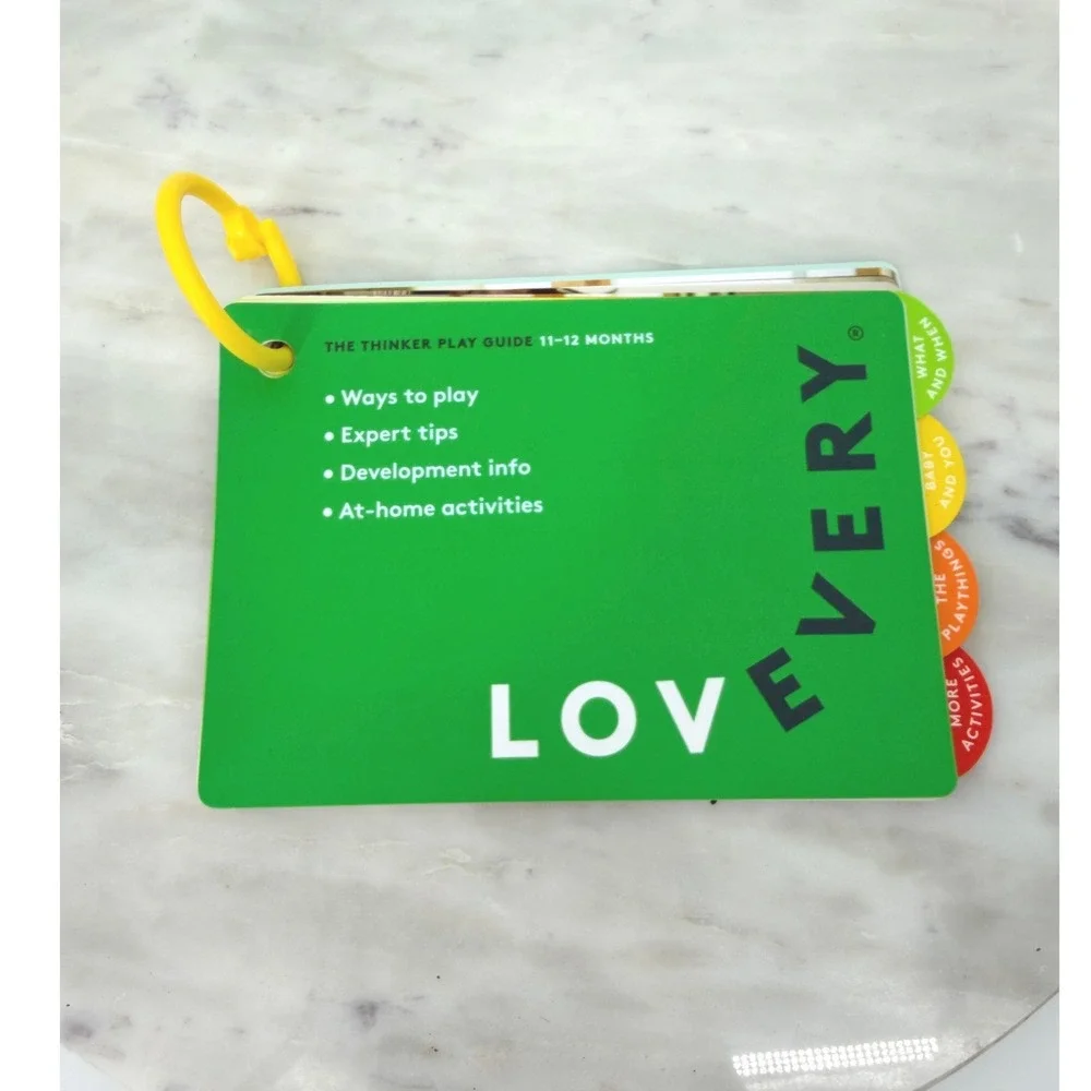Lovevery The Thinker Play Guide 11-12 Months Developmental Activity Book Green
